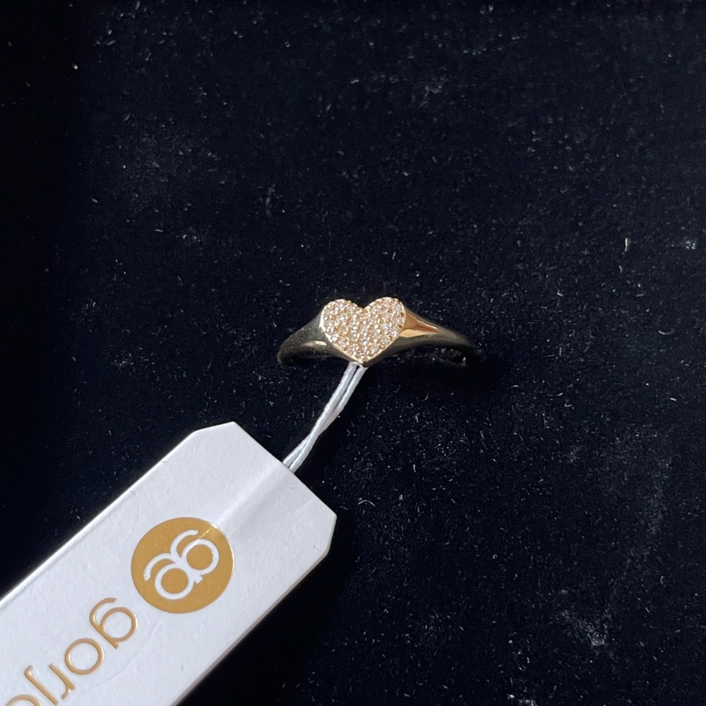 Gorjana Diamond Pavé Heart Ring – 14K Solid Gold (Price is Firm!) - Picture 3 of 9